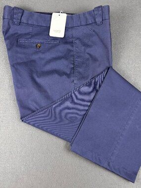 Incotex Ivory Inside Men's Cotton Stretch Chino Pants Navy 32 NWT Canada